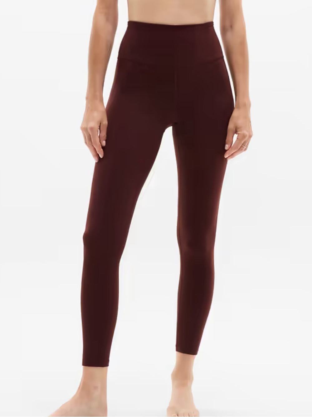Athleta Elation Ultra High Rise 7/8 Legging burgundy Workout Gym Athleisure-LT